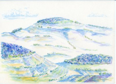 Michael Emmert, Kreuzberg, Aquarell